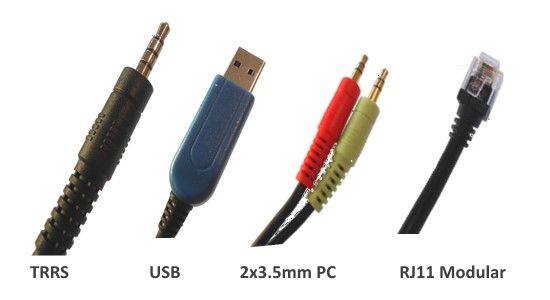 Available with four types of termination. The TRRS headset cable is suitable for tablets, portable devices and laptops with a joint stereo and microphone socket.